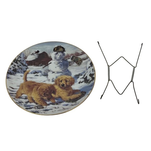 Hamilton Collection Golden Retrievers "Hiding the Evidence" Plate No. 1882A - Picture 2 of 6